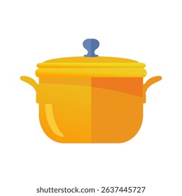 Cooking pot — colorful vector icon

