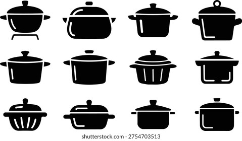 Cooking Pot Cookware Kitchen Icon Collection