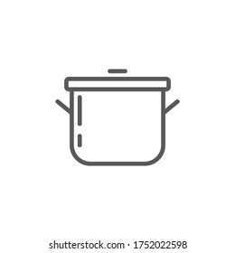 Cooking-Topfdeckel, Vektorsymbol einzeln auf weißem Hintergrund