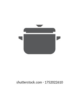 Cooking pot cover vector icon symbol isolated on white background