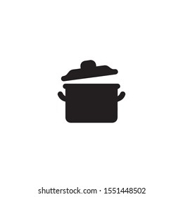 Cooking pot flat icon illustration- vector