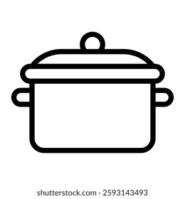 Cooking Pot Glyph Icon Design For Personal nad Commercial Use