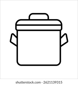 Cooking pot graphic icon. Pot sign isolated on white background. Kitchenware symbol. 