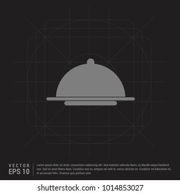 Cooking pot icon - Black Creative Background
