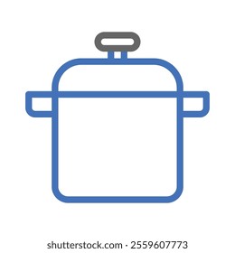 Cooking pot icon. Concept of cooking, kitchen, and food preparation.