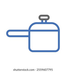 Cooking pot icon. Concept of cooking, kitchen, and food preparation.