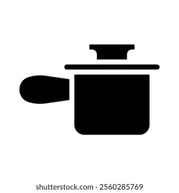 Cooking pot icon. Concept of cooking, kitchen, and food preparation.