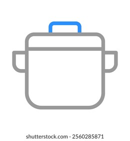 Cooking pot icon. Concept of cooking, kitchen, and food preparation.