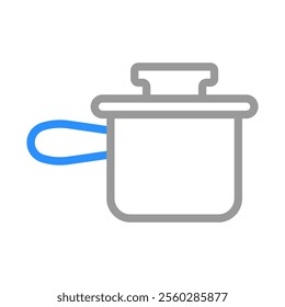 Cooking pot icon. Concept of cooking, kitchen, and food preparation.