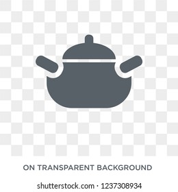 Cooking pot icon. Cooking pot design concept from Kitchen collection. Simple element vector illustration on transparent background.