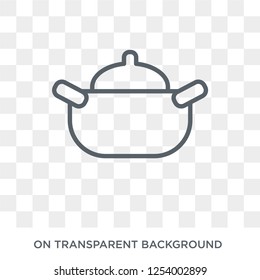 Cooking pot icon. Cooking pot design concept from Kitchen collection. Simple element vector illustration on transparent background.