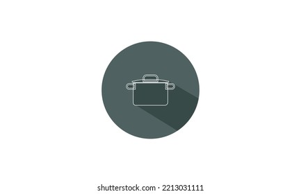Cooking pot icon design template illustration vector