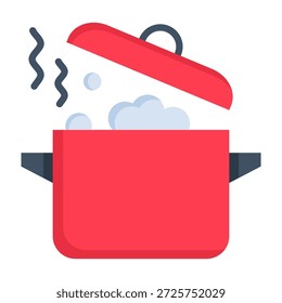 Icono de la olla de cocina Ilustración vectorial de estilo plano