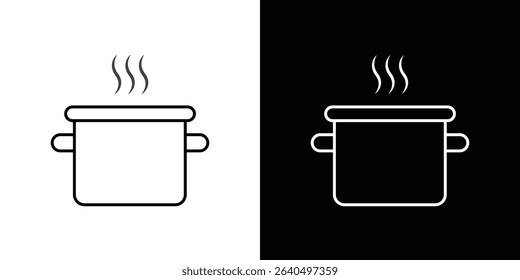Cooking pot icon Graphic vector set for ui design