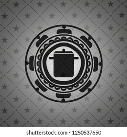 cooking pot icon inside black badge