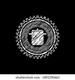 Kochtopf Ikone in Kreide Emblem. 