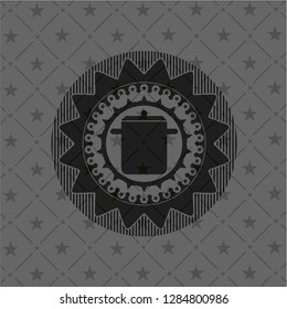 cooking pot icon inside dark badge
