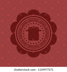 cooking pot icon inside red emblem