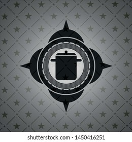cooking pot icon inside retro style black emblem