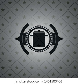 cooking pot icon inside retro style black emblem