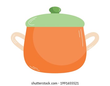 cooking pot icon on background