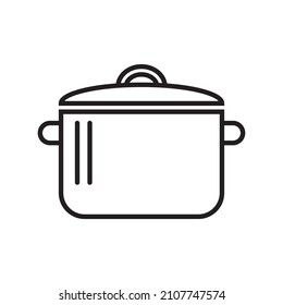 Cooking pot icon on white background