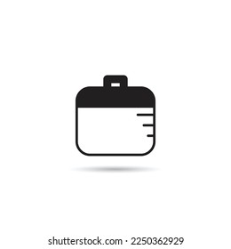 cooking pot icon on white background