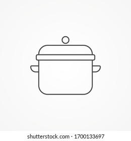 Cooking pot icon sign vector,Symbol, logo illustration for web and mobile