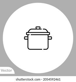 Cooking pot icon sign vector,Symbol, logo illustration for web and mobile