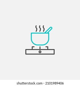 Cooking pot icon sign vector,Symbol, logo illustration for web and mobile