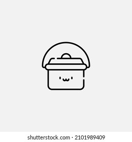 Cooking pot icon sign vector,Symbol, logo illustration for web and mobile