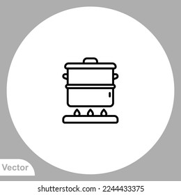 Cooking pot icon sign vector,Symbol, logo illustration for web and mobile