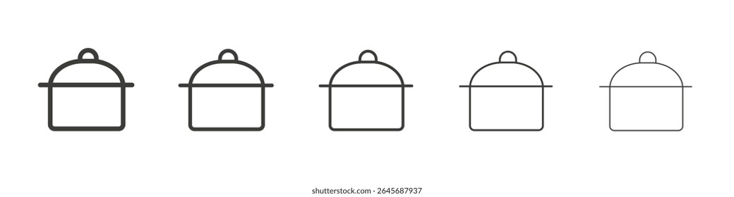 Cooking pot icon simple illustration logo art