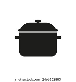 Cooking pot icon. Stock pot. Vector. Flat design.