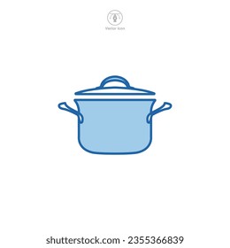 cooking pot icon symbol vector illustration isolated on white background