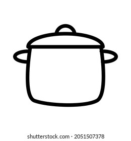 Cooking pot icon in trendy vector design 