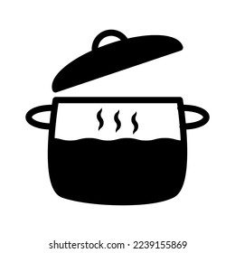 Cooking pot icon in trendy vector design illustration 