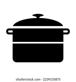 Cooking pot icon in trendy vector design illustration 