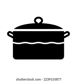 Cooking pot icon in trendy vector design illustration 