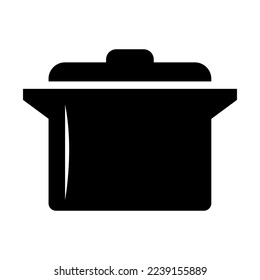 Cooking pot icon in trendy vector design illustration 
