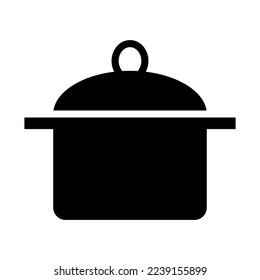 Cooking pot icon in trendy vector design illustration 