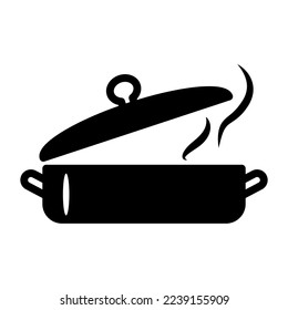 Cooking pot icon in trendy vector design illustration 