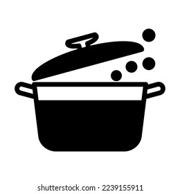 Cooking pot icon in trendy vector design illustration 