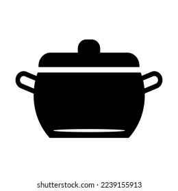 Cooking pot icon in trendy vector design illustration 