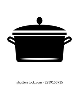 Kochen-Topf-Symbol in trendiger Vektordesign-Illustration 