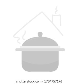 Cooking pot icon. Cooking utensil icon - Vector
