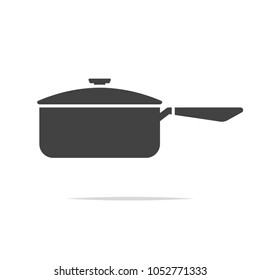 Cooking pot icon vector