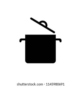 cooking pot icon vector