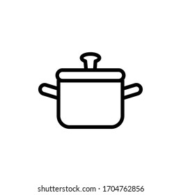 Design-Vorlage für das Cooking-Pot-Symbol Vektorillustration