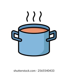 cooking pot icon vector design template simple and clean